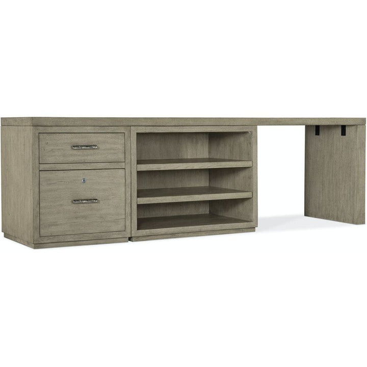 Linville Falls Desk 96"-Hooker-HOOKER-6150-10927-85-DesksDesk with File and Open Desk Cabinet-6-France and Son