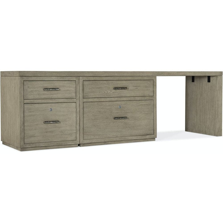Linville Falls Desk 96"-Hooker-HOOKER-6150-10928-85-DesksDesk with File and Lateral File-7-France and Son