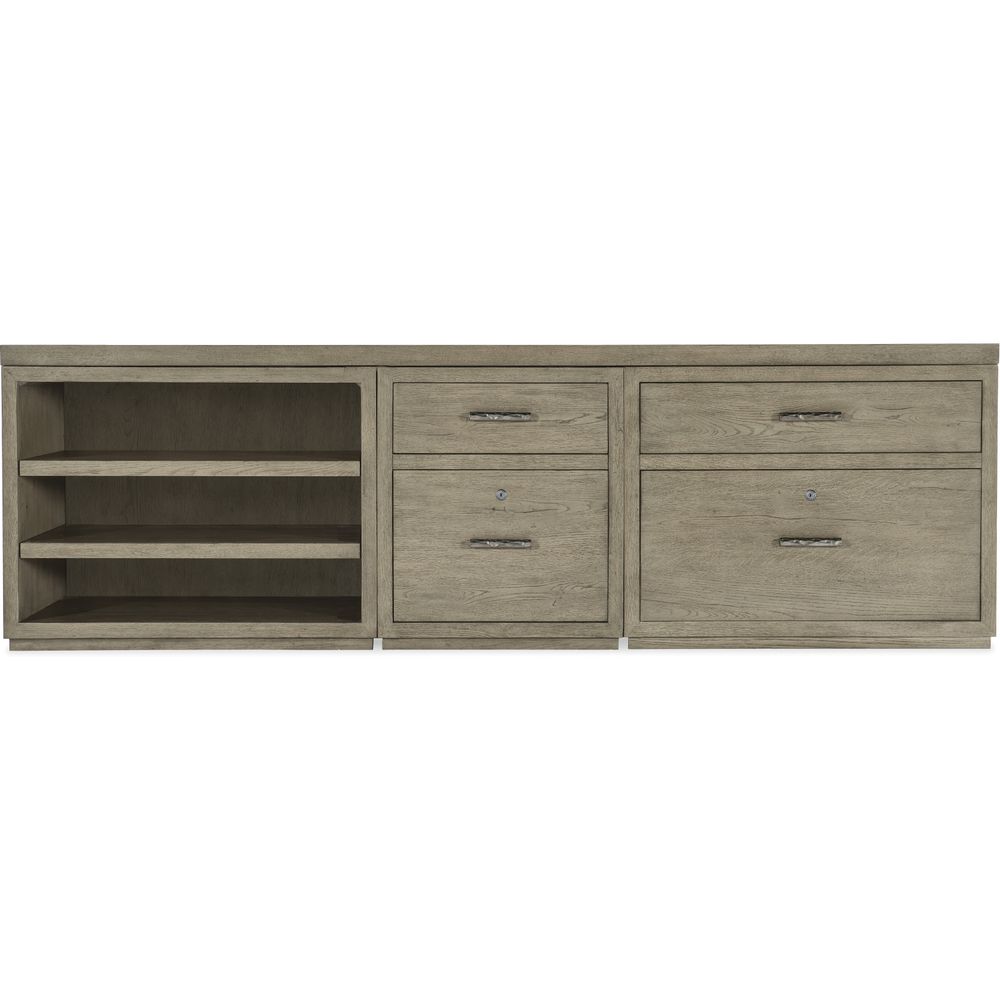 Sideboards & Credenzas Linville Falls Credenza - 96in Top-Small File-Lateral File and Open