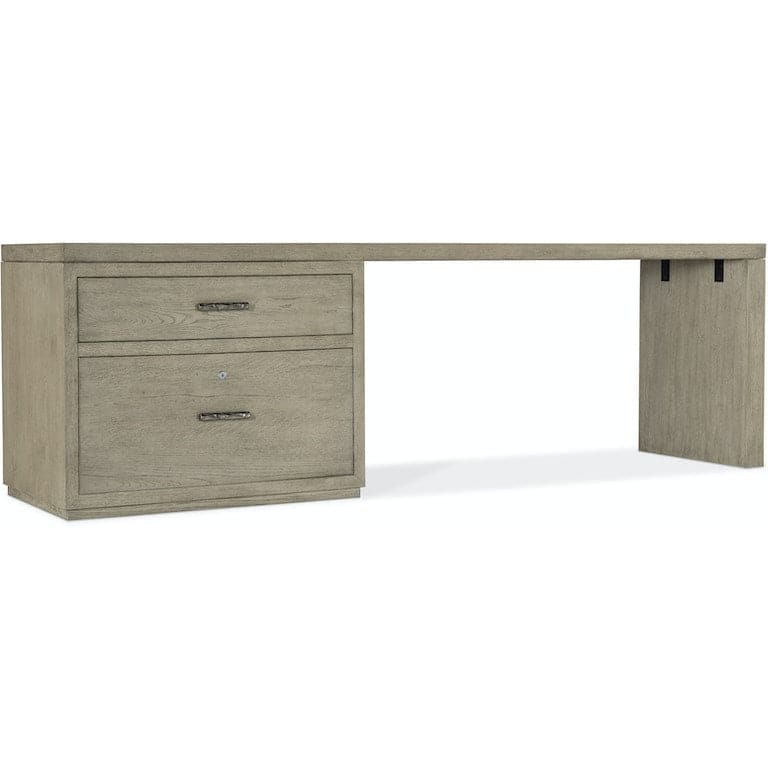 Linville Falls Desk - 96in Top-Large File and 1 Leg-Hooker-HOOKER-6150-10945-85-Desks-1-France and Son