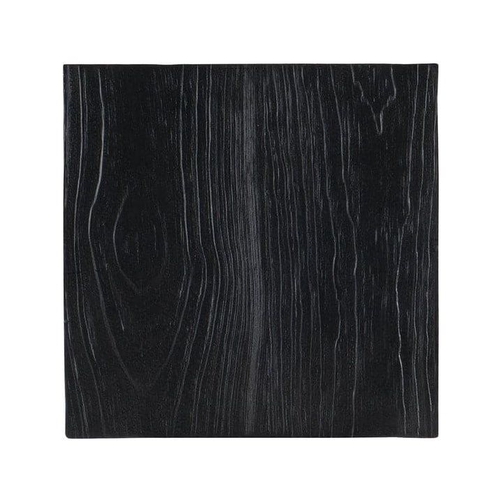 Shop The Osaka End Table Black Natural Wood Square Side Tables