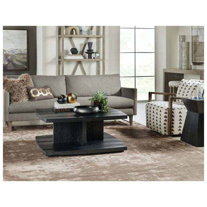 Shop The Osaka End Table Black Natural Wood Square Side Tables