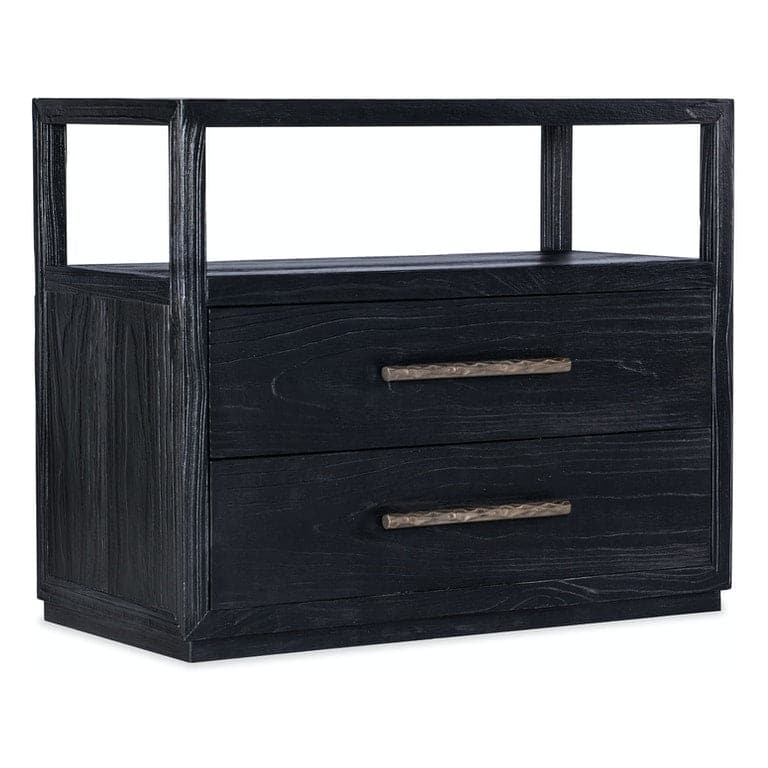 Nightstands Shou Sugi Ban Two Drawer Nightstand