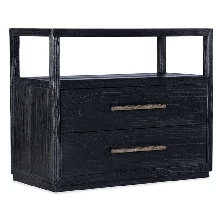 Nightstands Shou Sugi Ban Two Drawer Nightstand