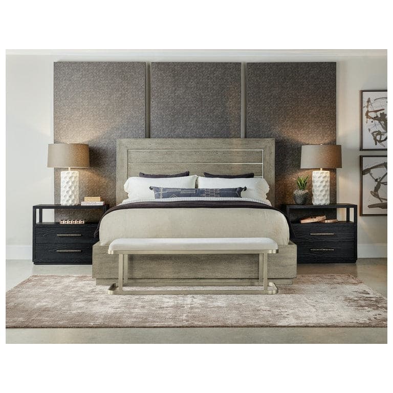 Nightstands Shou Sugi Ban Two Drawer Nightstand