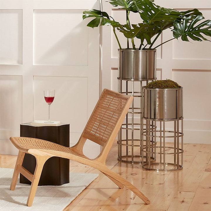 Organic Nesting Table-Bronze/Beige Marble-Lg