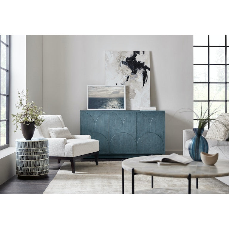 Sideboards & Credenzas Melange Round Valley Three Door Entertainment Credenza