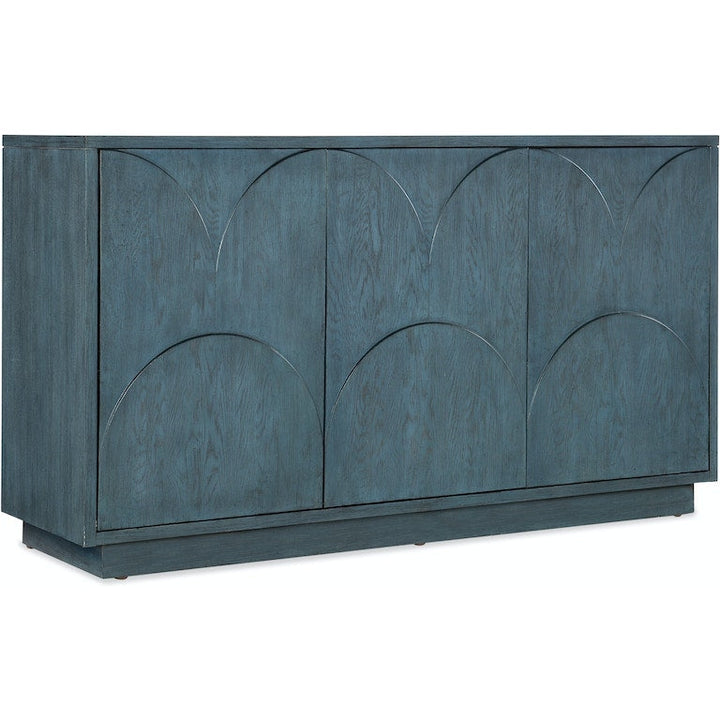 Sideboards & Credenzas Melange Round Valley Three Door Entertainment Credenza