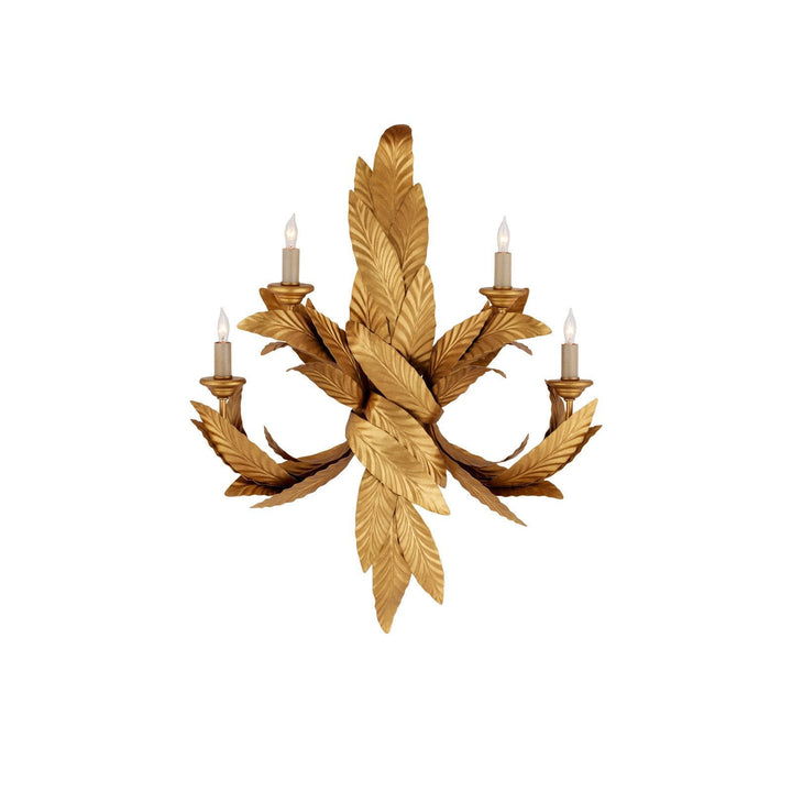 Apollo Gold Twisted Leaf Wall Sconce