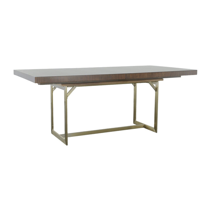 Libby Langdon Clement Dining Table - Smoked Stone - Stainless Steel, Oak Solids and Eucalyptus