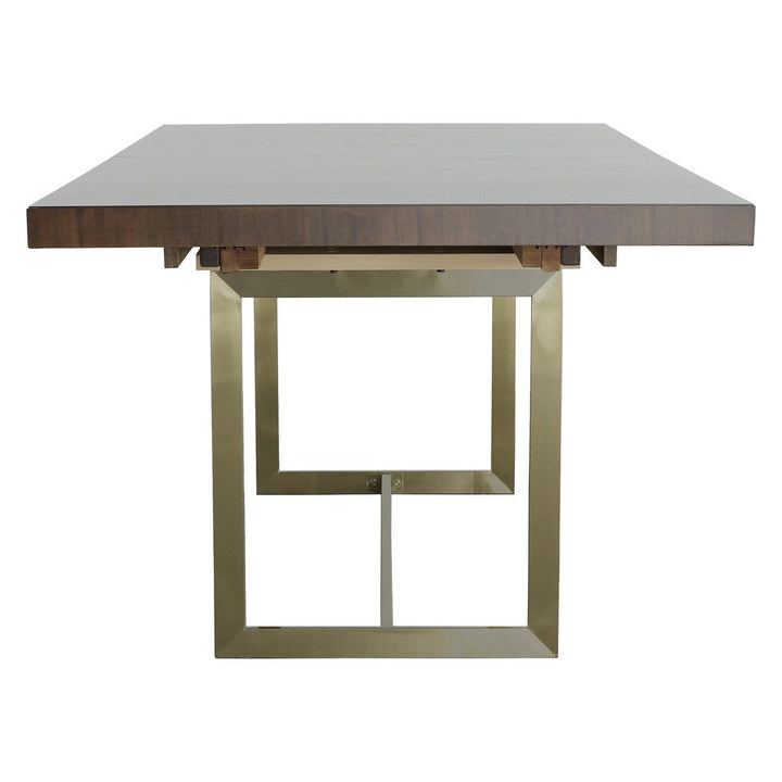 Libby Langdon Clement Dining Table - Smoked Stone - Stainless Steel, Oak Solids and Eucalyptus