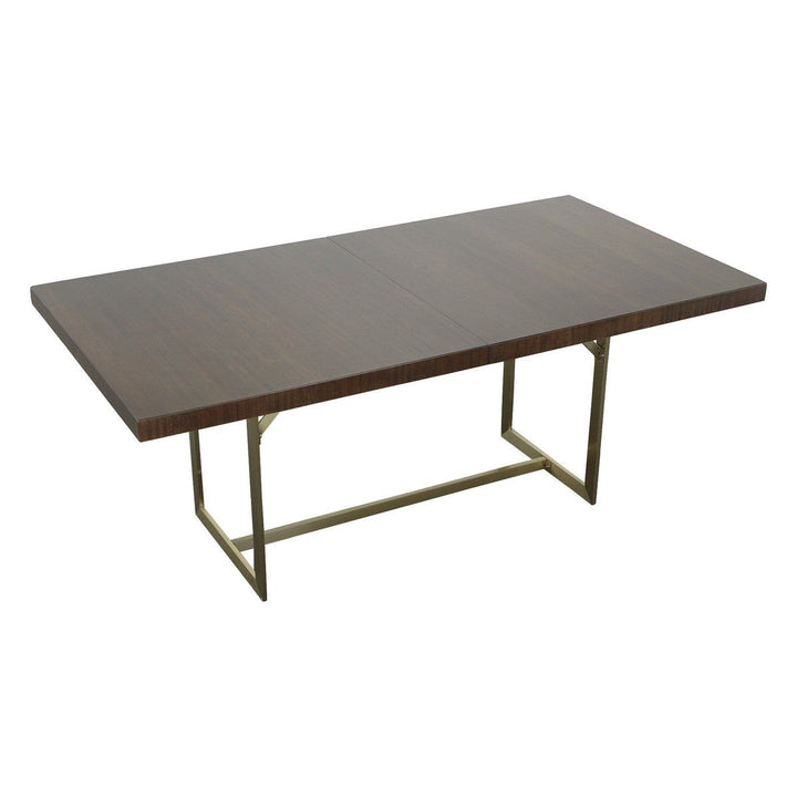 Libby Langdon Clement Dining Table - Smoked Stone - Stainless Steel, Oak Solids and Eucalyptus