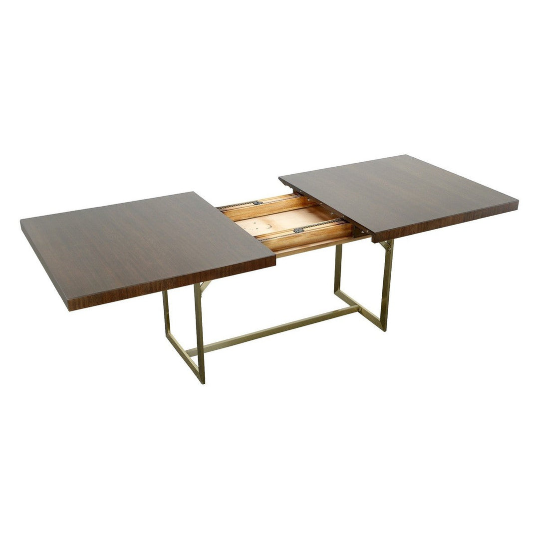 Libby Langdon Clement Dining Table - Smoked Stone - Stainless Steel, Oak Solids and Eucalyptus