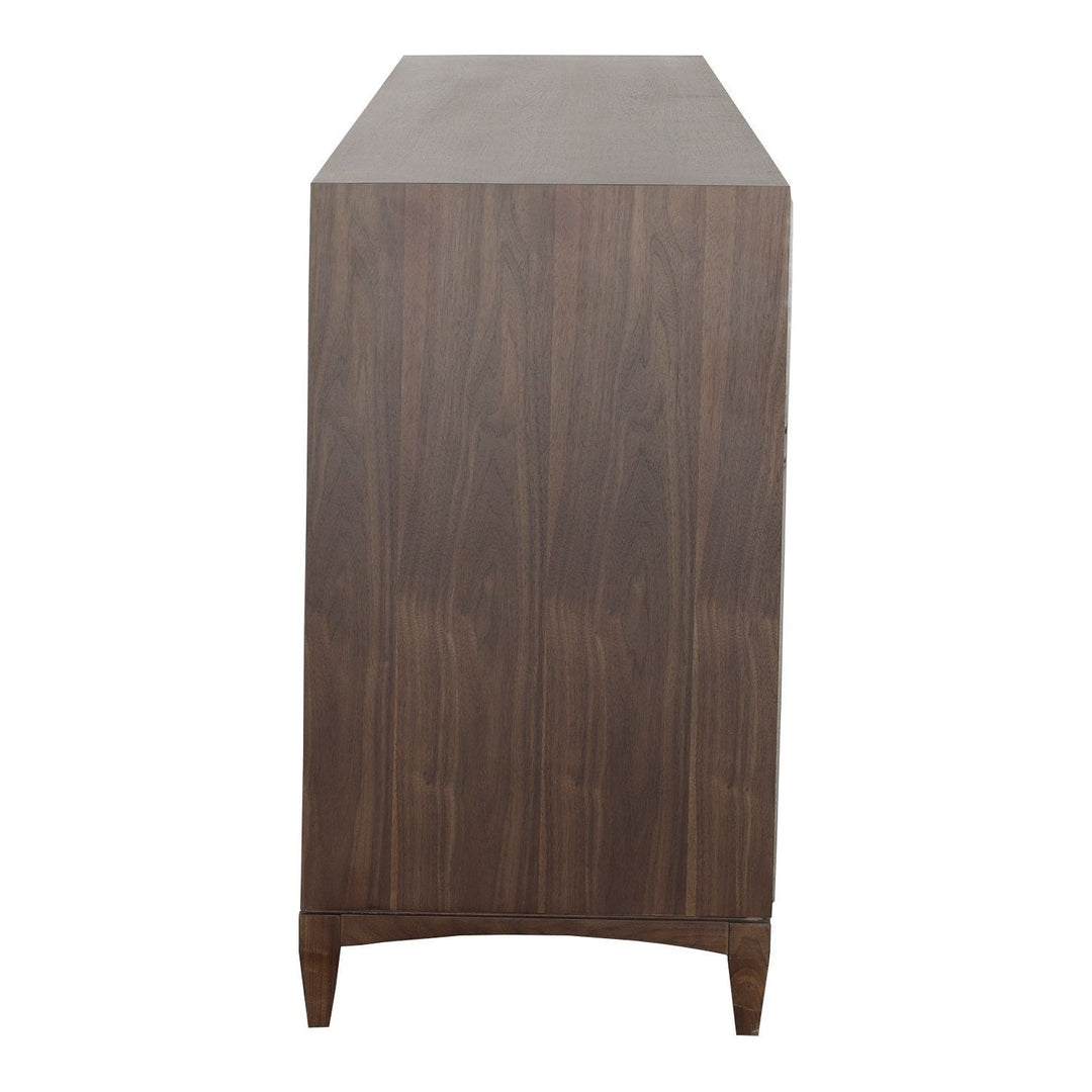 Libby Langdon Farley Six Drawer Dresser - Smoked Stone - Walnut Solids