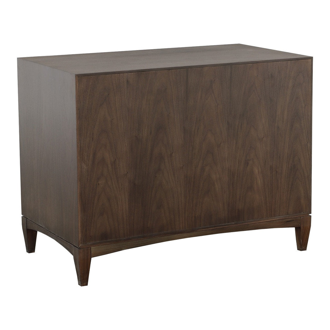 Libby Langdon Farley Nightstand - Smoked Stone - Walnut Solids