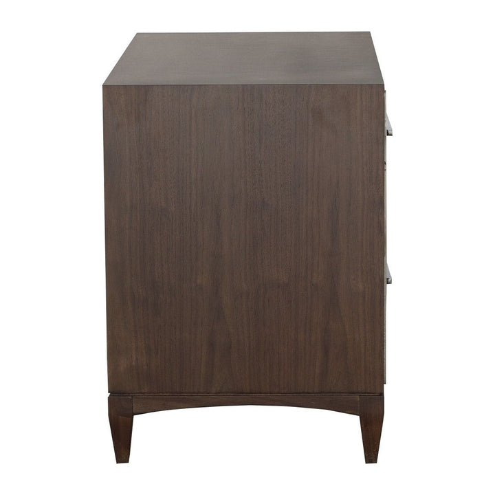 Libby Langdon Farley Nightstand - Smoked Stone - Walnut Solids