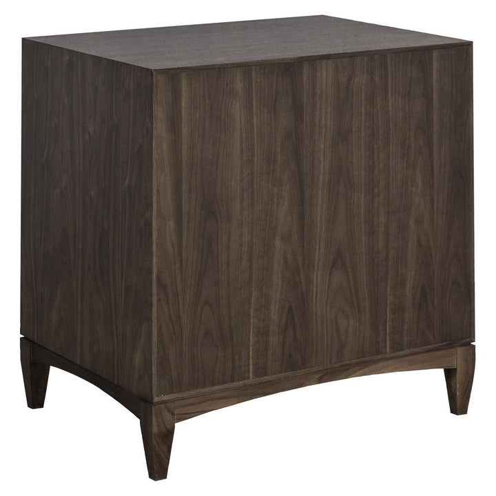 Libby Langdon Farley Nightstand - Smoked Stone - Walnut Solids