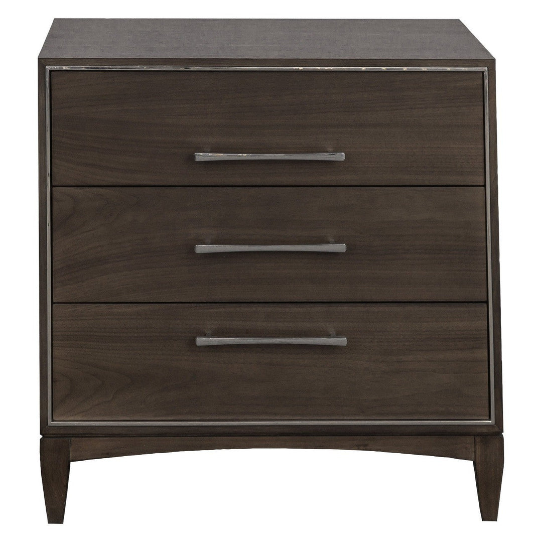 Libby Langdon Farley Nightstand - Smoked Stone - Walnut Solids