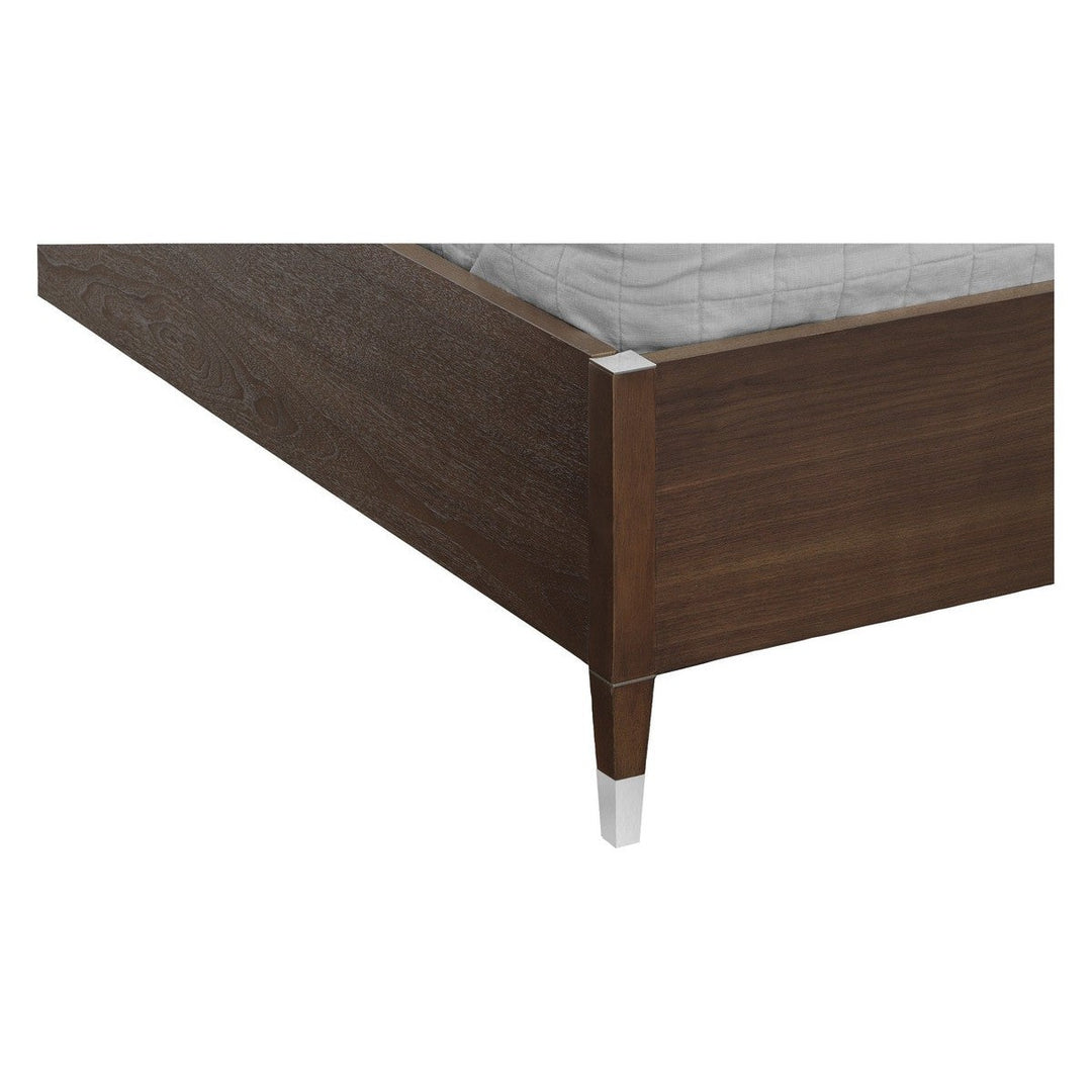 Libby Langdon Farley King Bed - Smoked Stone - Walnut Solids