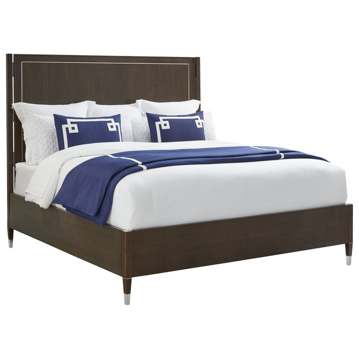 Libby Langdon Farley Queen Bed - Smoked Stone - Walnut Solids