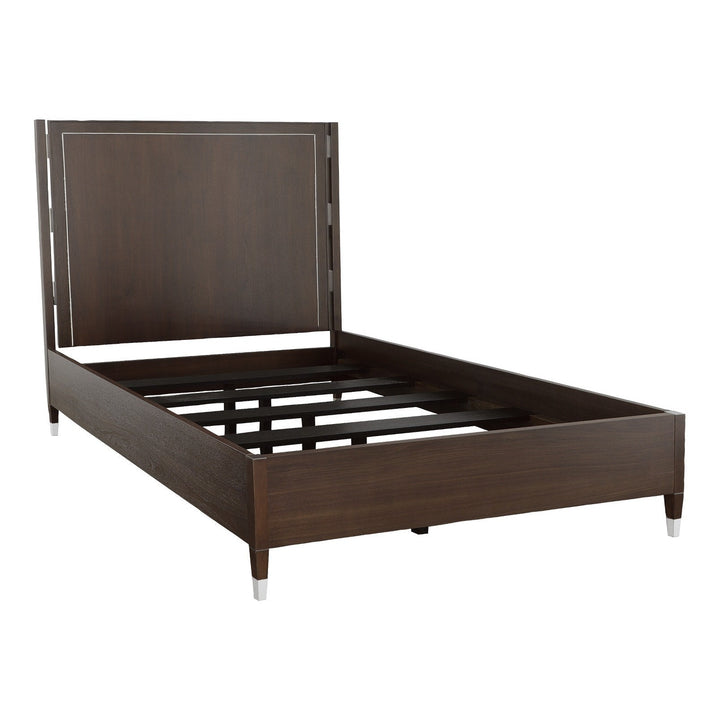 Libby Langdon Farley Queen Bed - Smoked Stone - Walnut Solids