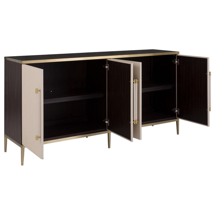 Libby Langdon Hempstead Credenza - Dark Sable - Walnut Solids