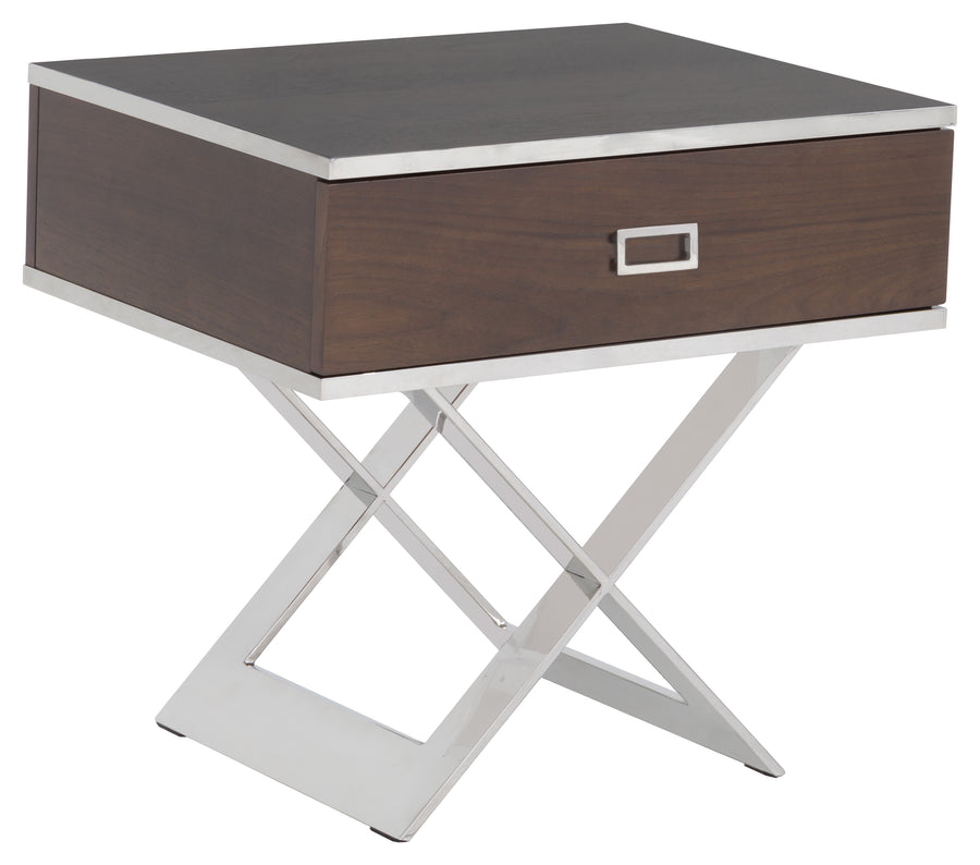 Fairfield Chair Libby Langdon Carlson End Table Polished Nickel