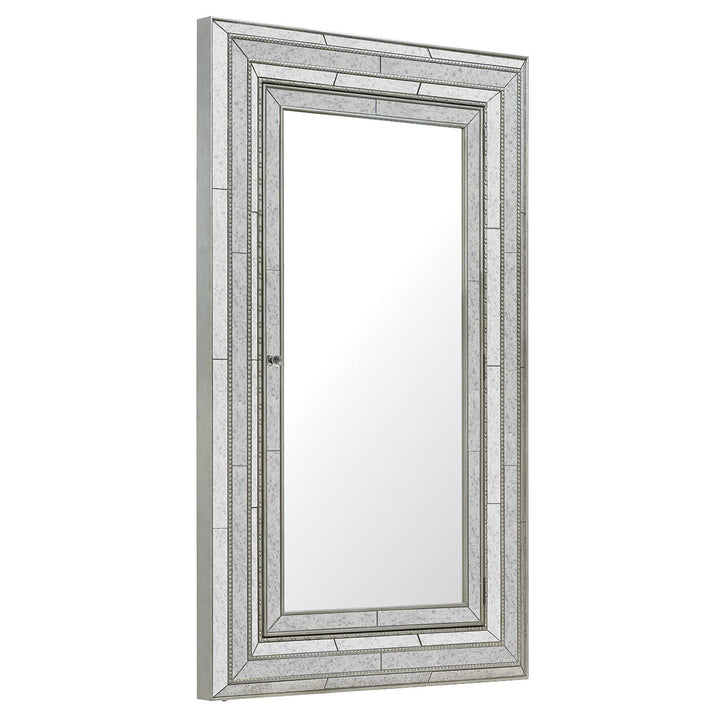 Melange Glamour Floor Mirror with Jewelry Armoire Storage