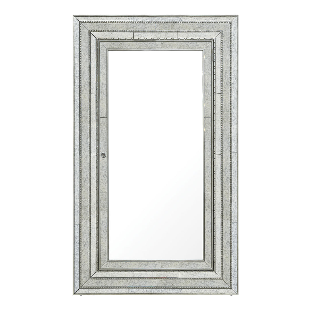 Melange Glamour Floor Mirror with Jewelry Armoire Storage