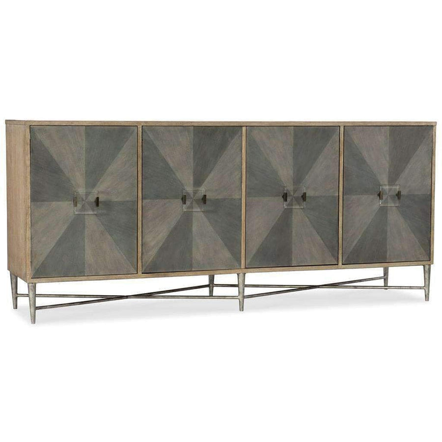 Melange Zola Four-Door Credenza-Hooker-HOOKER-638-85316-LTGY-Sideboards & Credenzas-1-France and Son