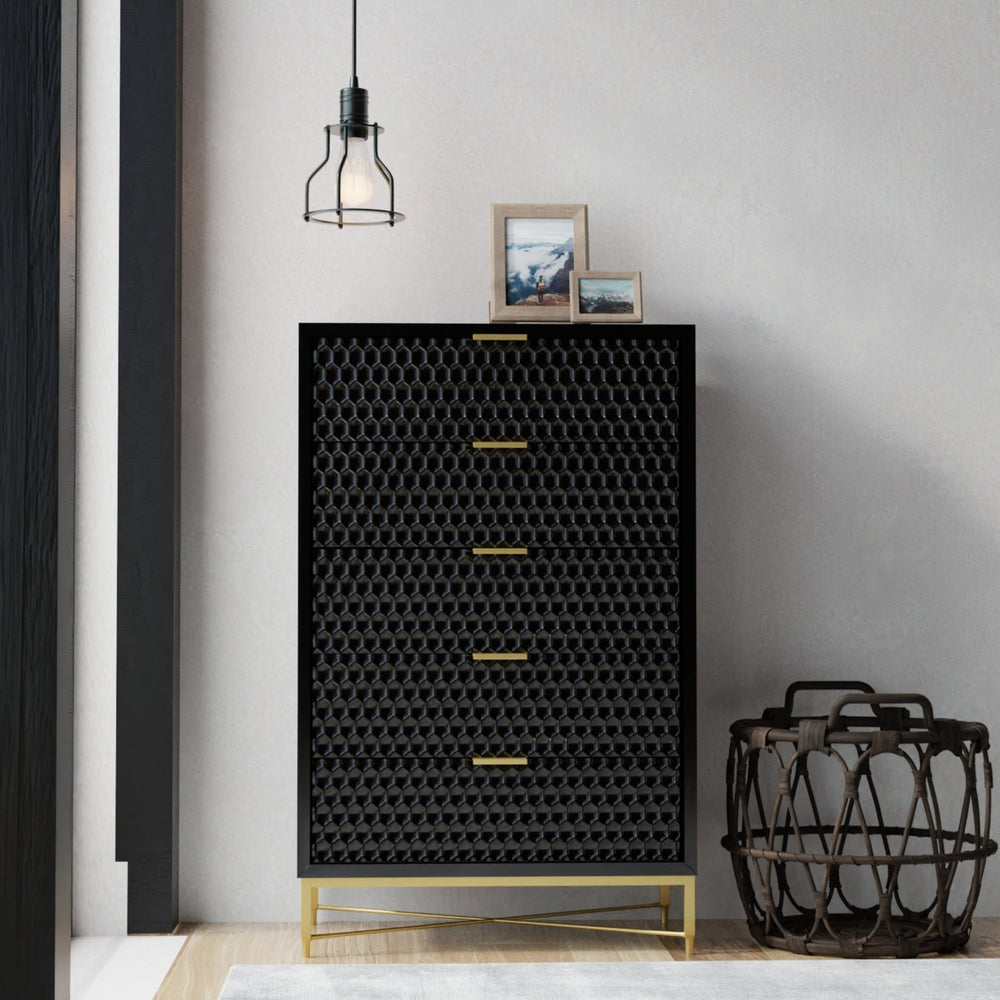 White Pearl Chest-Origins by Alpine-Origins-6400BLK-05-Bookcases & CabinetsBlack-2-France and Son