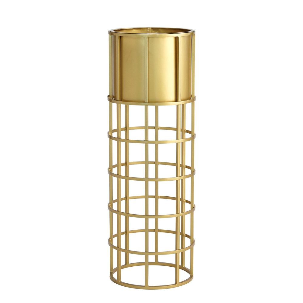 Indoor Planters Ringed Planter-Brass-Sm