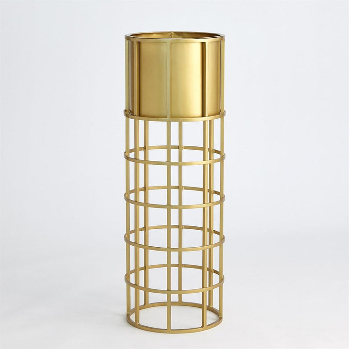 Indoor Planters Ringed Planter-Brass-Lg