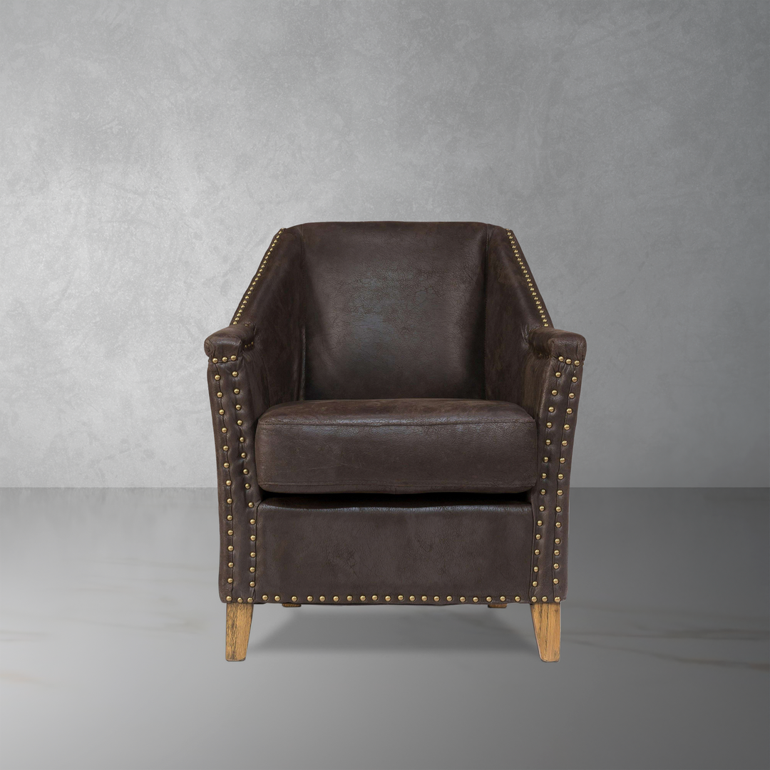 Granville Leather Chair-SARREID-SARREID-29607-Lounge Chairs-1-France and Son