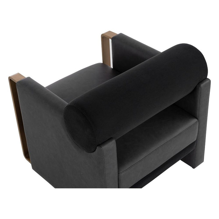 Edgar Lounge Chair - Bravo Black / Abbington Black