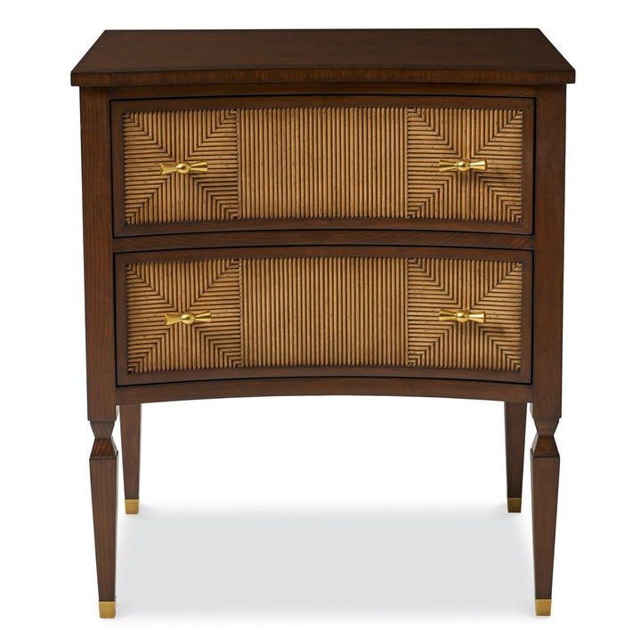 Nightstands Reeded Brass Nightstand