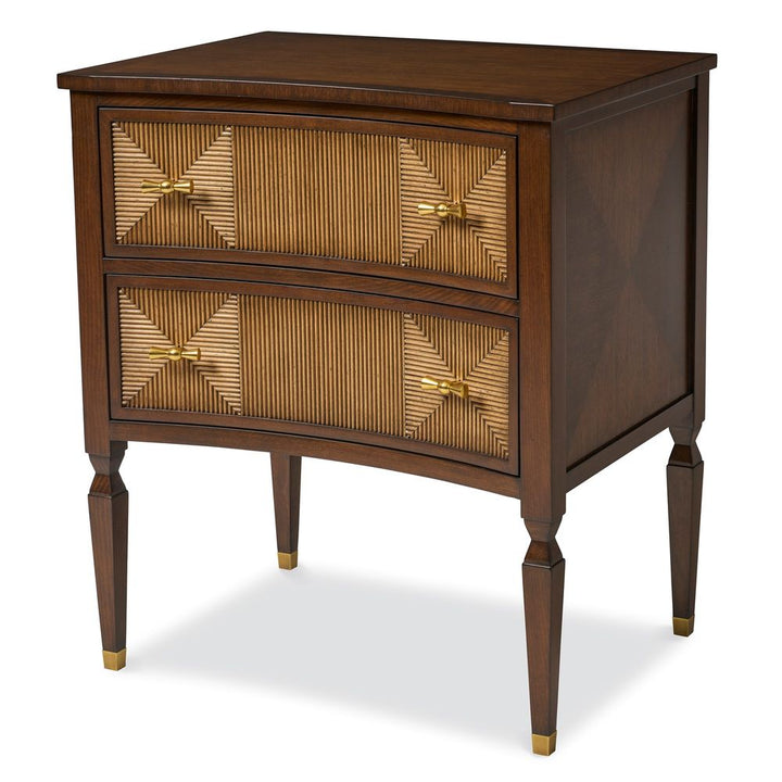 Nightstands Reeded Brass Nightstand
