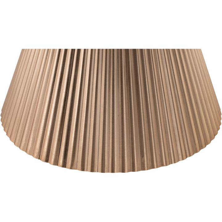 Cindra Genuine Marble Top And Iron Base Coffee Table — Beige / Brushed Brass