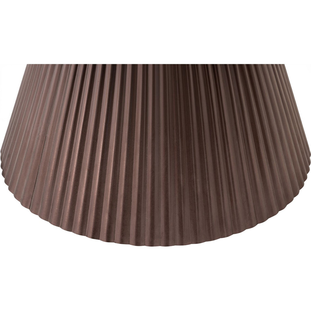 Cindra Genuine Marble Top And Iron Base Coffee Table — Brown / Bronzed Bronze