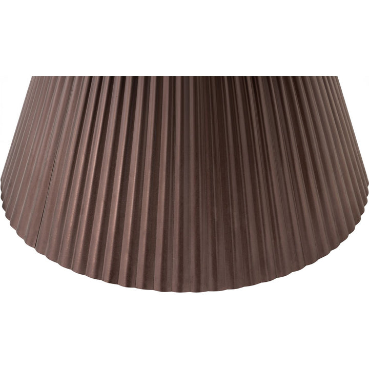 Cindra Genuine Marble Top And Iron Base Coffee Table — Brown / Bronzed Bronze