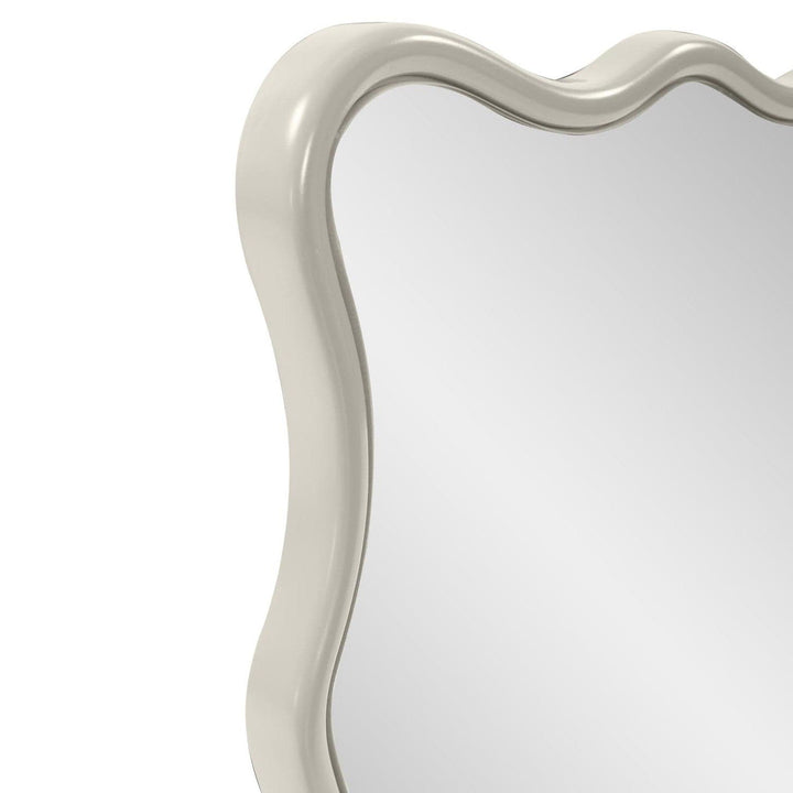 The Maya Rectangular Waved Edge Mirror-The Howard Elliott Collection-HOWARD-66065W-MirrorsWhite-23-France and Son