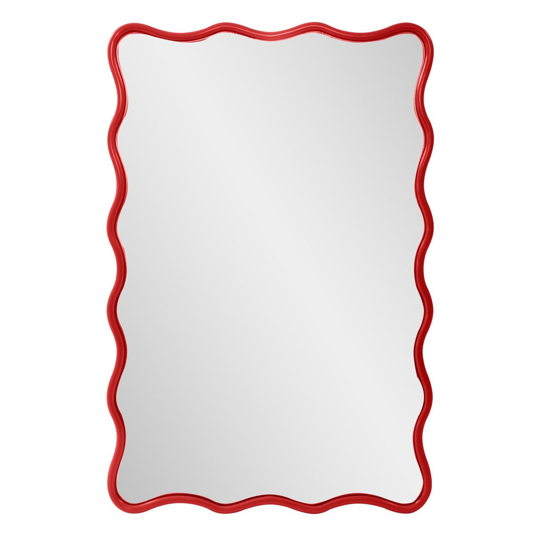 The Maya Rectangular Waved Edge Mirror-The Howard Elliott Collection-HOWARD-66065R-MirrorsRed-28-France and Son