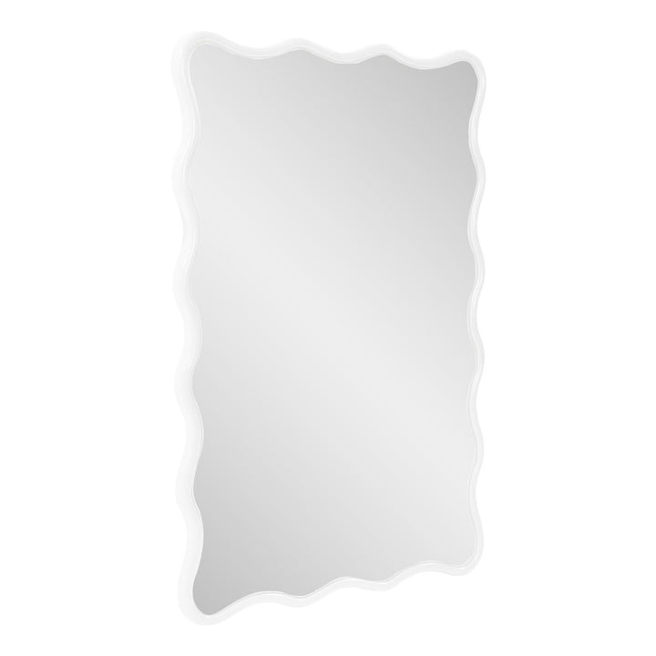 The Maya Rectangular Waved Edge Mirror-The Howard Elliott Collection-HOWARD-66065W-MirrorsWhite-6-France and Son
