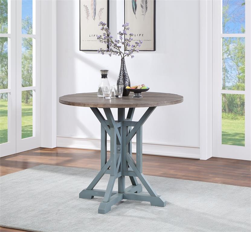 Round Counter Height Dining Table-Coast2Coast Home-C2CA-66121-Dining TablesBlue-5-France and Son