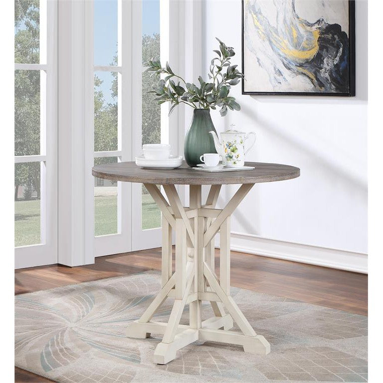 Round Counter Height Dining Table-Coast2Coast Home-C2CA-66122-Dining TablesCream-1-France and Son