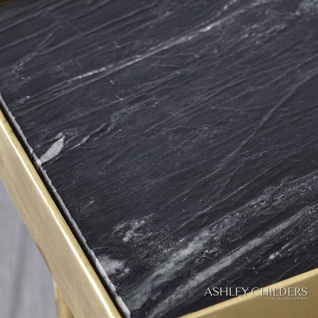 Love Knot Console-Global Views-GVSA-ASH9.90021-Console TablesGold Leaf/Black-3-France and Son