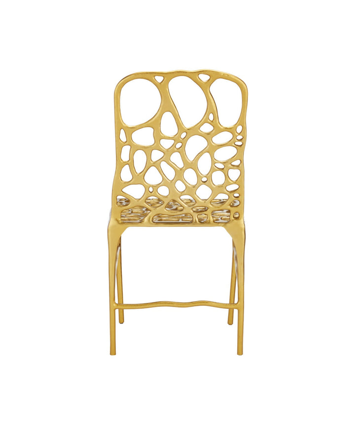 Dining Chairs Honeycomb Gold Side Chair