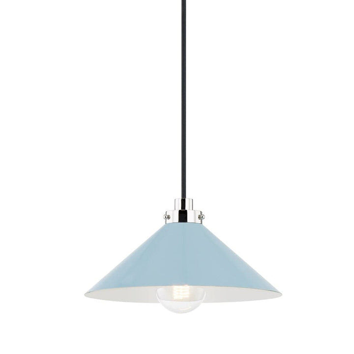 Clivedon Pendant-Hudson Valley-HVL-MDS1401-PN/BB-PendantsSmall-Bird Blue-3-France and Son