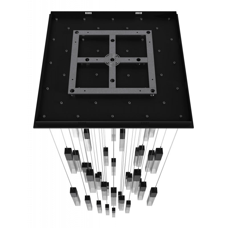 The Original Glacier Snow Avenue Collection Black 41 Light Pendant Fixture Black 41