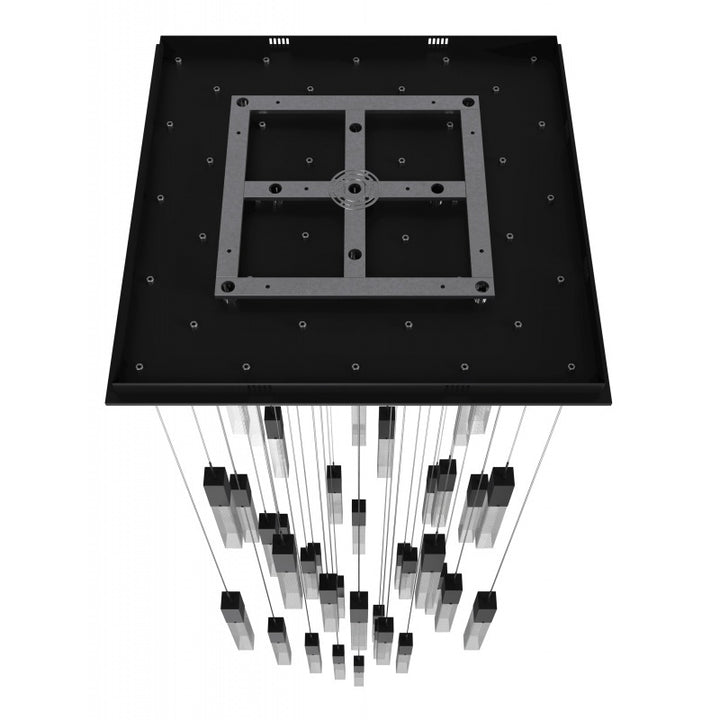 The Original Glacier Snow Avenue Collection Black 41 Light Pendant Fixture Black 41